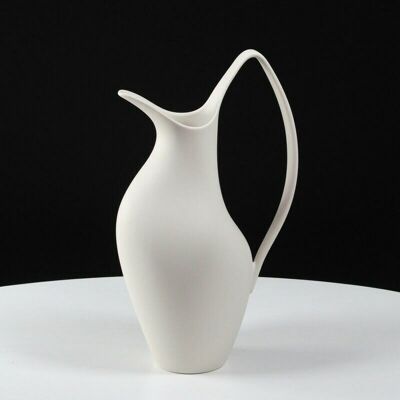 Estilo Home Wazon Ceramiczny Biały Dekoracyjny Ozdobny Dzbanek 33cm Estilo Home Wazon Ceramiczny Biały Dekoracyjny Ozdobny Dzbanek 33cm