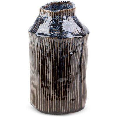 Eurofirany Wazon Ceramiczny Dekoracyjny Alda16X16X27 Granatowy + Beżowy Eurofirany Wazon Ceramiczny Dekoracyjny Alda16X16X27 Granatowy + Beżowy