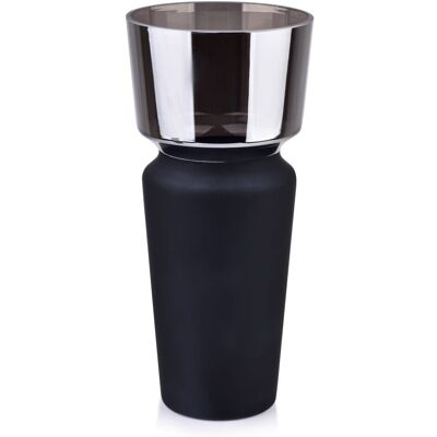 Mondex Wazon ceramiczny dekoracyjny czarny 30 cm Mondex Wazon ceramiczny dekoracyjny czarny 30 cm