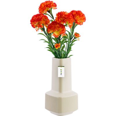 Botle Wazon ceramiczny dekoracyjny H20cm Biały Mat nowoczesny flakon na kwiaty Botle Wazon ceramiczny dekoracyjny H20cm Biały Mat nowoczesny flakon na kwiaty