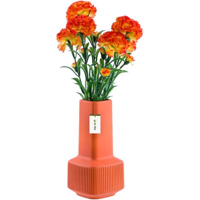 Botle Wazon ceramiczny dekoracyjny H20cm Pomarańczowy Mat nowoczesny flakon na kwiaty Botle Wazon ceramiczny dekoracyjny H20cm Pomarańczowy Mat nowoczesny flakon na kwiaty