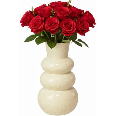 EDANTI Wazon Ceramiczny Dekoracyjny Waza Ozdobna Na Kwiaty 13x25 Cm EDANTI Wazon Ceramiczny Dekoracyjny Waza Ozdobna Na Kwiaty 13x25 Cm