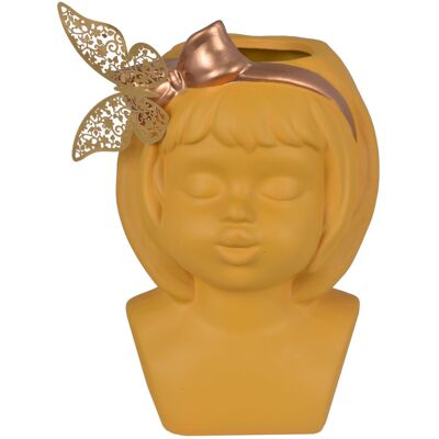 Chiny Wazon Ceramiczny Dziewczynka Miodowa 19,8x12,5x14cm* Chiny Wazon Ceramiczny Dziewczynka Miodowa 19,8x12,5x14cm*