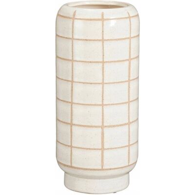 Edelman Wazon ceramiczny ecru 32,5x14 cm minimalistyczny w stylu skandynawskim Edelman Wazon ceramiczny ecru 32,5x14 cm minimalistyczny w stylu skandynawskim