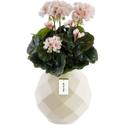 Botle Wazon ceramiczny geometryczny 3D Biały Mat Ø11 H 22 cm intensywny kolor Botle Wazon ceramiczny geometryczny 3D Biały Mat Ø11 H 22 cm intensywny kolor