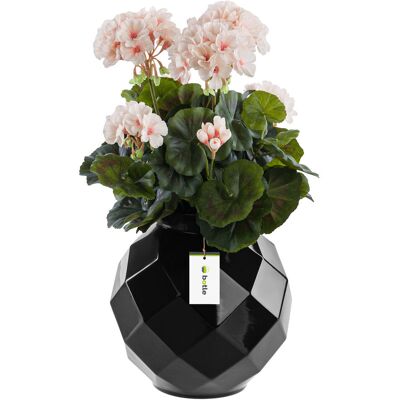 Botle Wazon ceramiczny geometryczny 3D Czarny Ø11 H 22 cm intensywny kolor Botle Wazon ceramiczny geometryczny 3D Czarny Ø11 H 22 cm intensywny kolor