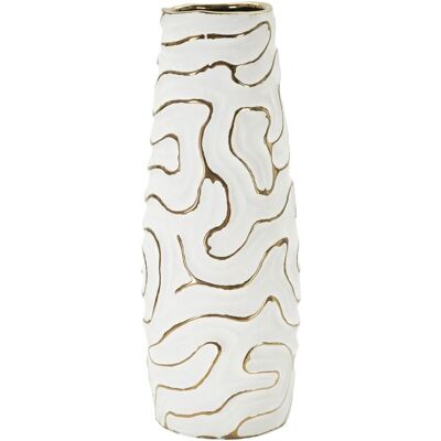 Mauro Ferretti Wazon ceramiczny LIA, biały, Ø 14,5x39,5 cm Mauro Ferretti Wazon ceramiczny LIA, biały, Ø 14,5x39,5 cm