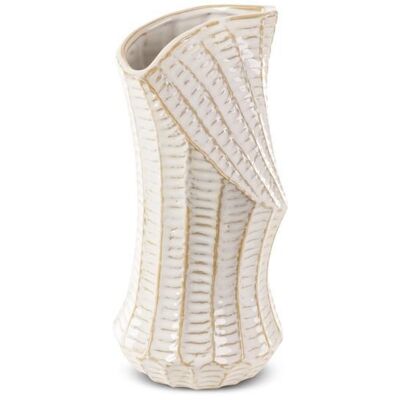 Eurofirany Wazon Ceramiczny Liza 14X14X29 Kremowy Eurofirany Wazon Ceramiczny Liza 14X14X29 Kremowy