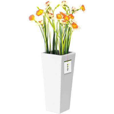 Botle Wazon Ceramiczny Trapez Biały Botle Wazon Ceramiczny Trapez Biały
