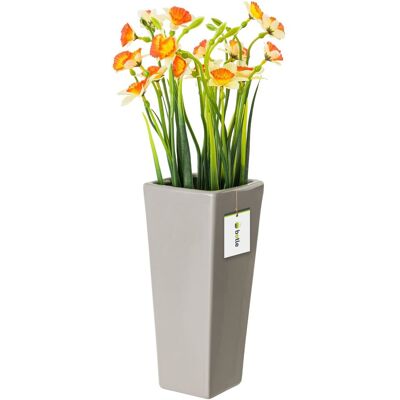 Botle Wazon Ceramiczny Trapez Szary Botle Wazon Ceramiczny Trapez Szary