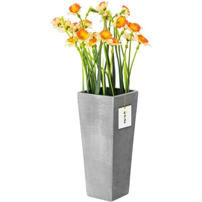 Botle Wazon Ceramiczny Trapez Szary Beton Botle Wazon Ceramiczny Trapez Szary Beton
