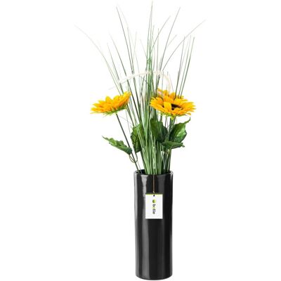 Botle Wazon Ceramiczny Tuba Czarny Botle Wazon Ceramiczny Tuba Czarny