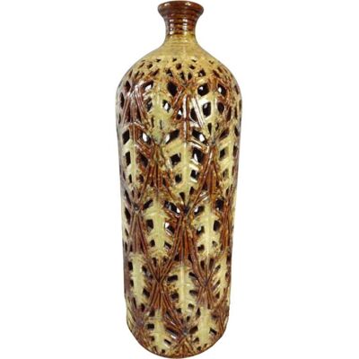 Inny producent Wazon ceramiczny w kolorze brązowym ażurowy wzór 4 Inny producent Wazon ceramiczny w kolorze brązowym ażurowy wzór 4