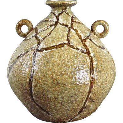 Inny producent Wazon ceramiczny w kolorze miodowym 25x25 cm Inny producent Wazon ceramiczny w kolorze miodowym 25x25 cm