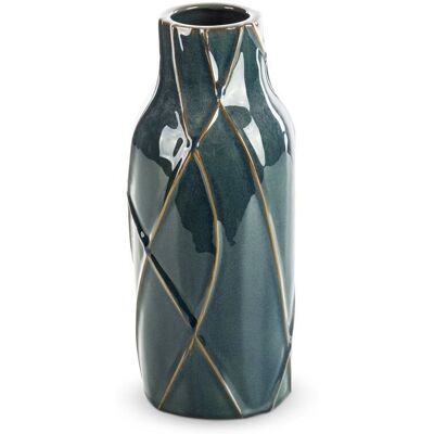 Eurofirany Wazon Ceramiczny Wysoki Teo 13X13X30 Turkusowy Eurofirany Wazon Ceramiczny Wysoki Teo 13X13X30 Turkusowy
