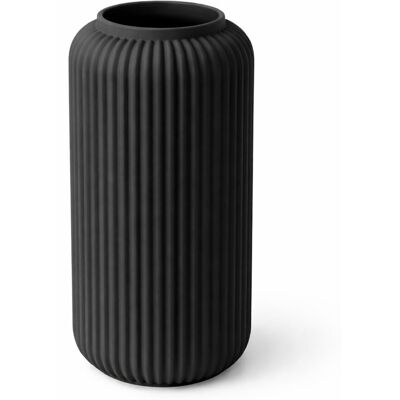 Inny producent Wazon czarny smukły ryflowany nowoczesny minimalistyczny japandi Inny producent Wazon czarny smukły ryflowany nowoczesny minimalistyczny japandi