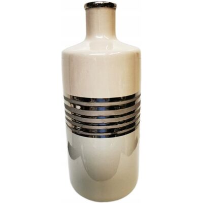 ABC Wazon dekoracyjny ceramiczny beżowo-szary 29 cm ABC Wazon dekoracyjny ceramiczny beżowo-szary 29 cm