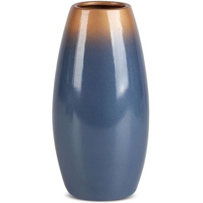 Eurofirany Wazon Dekoracyjny Ceramiczny Nessa 15X15X30 Nieieski + Złoty Eurofirany Wazon Dekoracyjny Ceramiczny Nessa 15X15X30 Nieieski + Złoty