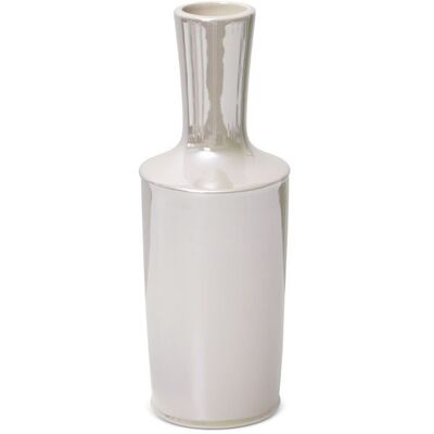 Eurofirany Wazon Dekoracyjny Ceramiczny Simona 13X13X36 Perłowy Eurofirany Wazon Dekoracyjny Ceramiczny Simona 13X13X36 Perłowy