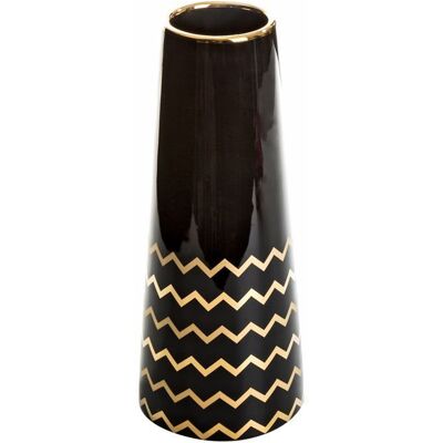 Eurofirany Wazon Dekoracyjny Ceramiczny Thea 12X30 Czarny + Złoty X2 Eurofirany Wazon Dekoracyjny Ceramiczny Thea 12X30 Czarny + Złoty X2