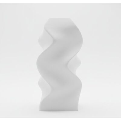 inna (Inny) Wazon dekoracyjny falisty biały do kwiatów spiralna forma elegancki inna (Inny) Wazon dekoracyjny falisty biały do kwiatów spiralna forma elegancki