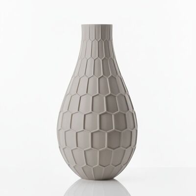 inna (Inny) Wazon dekoracyjny geometryczny szary z wzorem sześciokątów elegancki inna (Inny) Wazon dekoracyjny geometryczny szary z wzorem sześciokątów elegancki