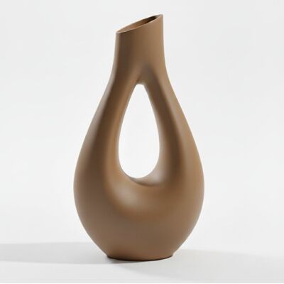 inna (Inny) Wazon dekoracyjny o formie kropli brązowy minimalistyczny design do kwiatów inna (Inny) Wazon dekoracyjny o formie kropli brązowy minimalistyczny design do kwiatów