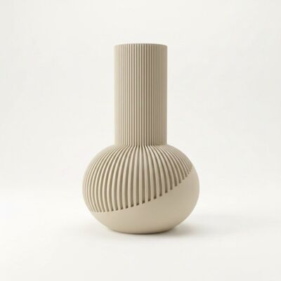 inna (Inny) Wazon dekoracyjny w kształcie kolby beżowy do kwiatów elegancki design inna (Inny) Wazon dekoracyjny w kształcie kolby beżowy do kwiatów elegancki design