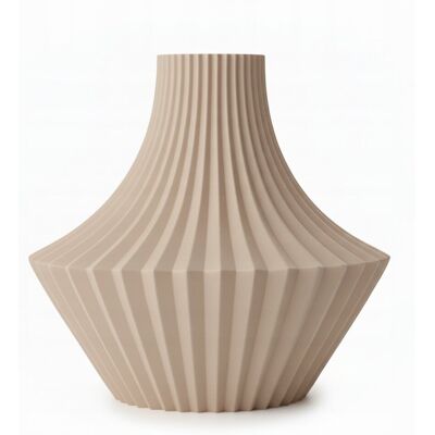 inna (Inny) Wazon dekoracyjny w kształcie plis beżowy do kwiatów elegancki design inna (Inny) Wazon dekoracyjny w kształcie plis beżowy do kwiatów elegancki design