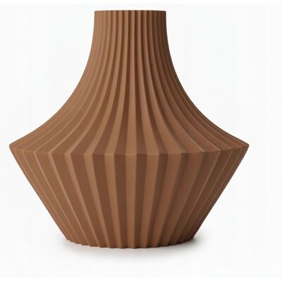 inna (Inny) Wazon dekoracyjny w kształcie plis brązowy do kwiatów elegancki design inna (Inny) Wazon dekoracyjny w kształcie plis brązowy do kwiatów elegancki design