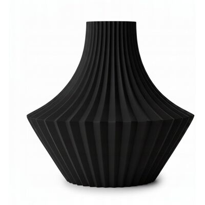 inna (Inny) Wazon dekoracyjny w kształcie plis czarny do kwiatów elegancki design inna (Inny) Wazon dekoracyjny w kształcie plis czarny do kwiatów elegancki design
