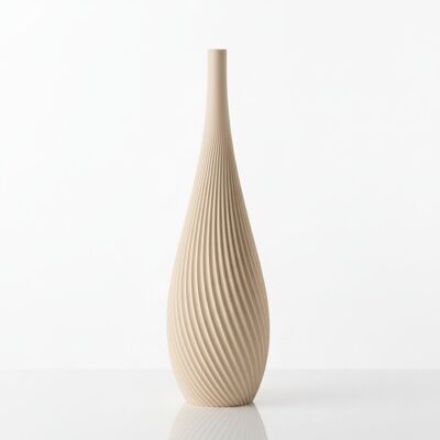 inna (Inny) Wazon dekoracyjny w kształcie spiralnej kropli beżowy nowoczesny design inna (Inny) Wazon dekoracyjny w kształcie spiralnej kropli beżowy nowoczesny design