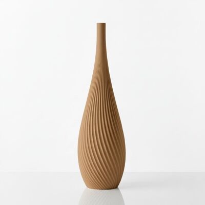 inna (Inny) Wazon dekoracyjny w kształcie spiralnej kropli brązowy nowoczesny design inna (Inny) Wazon dekoracyjny w kształcie spiralnej kropli brązowy nowoczesny design