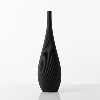 inna (Inny) Wazon dekoracyjny w kształcie spiralnej kropli czarny nowoczesny design inna (Inny) Wazon dekoracyjny w kształcie spiralnej kropli czarny nowoczesny design