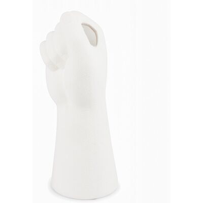 Skandi.pl WAZON DŁOŃ ceramiczny biały wys. 23cm Skandi.pl WAZON DŁOŃ ceramiczny biały wys. 23cm