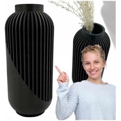 Inny producent Wazon do suszonych kwiatów YAO BLACK, Linia CLASSIC, czarny, 200 mm, 1 szt Inny producent Wazon do suszonych kwiatów YAO BLACK, Linia CLASSIC, czarny, 200 mm, 1 szt