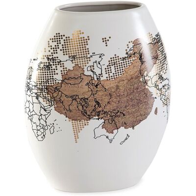 Wazon EUROFIRANY Amalia, biały, 28x11x20 cm Wazon EUROFIRANY Amalia, biały, 28x11x20 cm