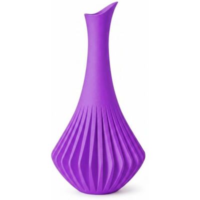 numioo Wazon fioletowy z pionową strukturą elegancka dekoracja domu numioo Wazon fioletowy z pionową strukturą elegancka dekoracja domu