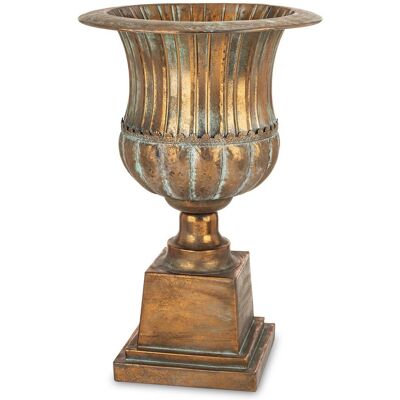 ART Wazon Flakon Złota Osłonka Na Nóżce Stare Złoto Metal Postarzana Vintage ART Wazon Flakon Złota Osłonka Na Nóżce Stare Złoto Metal Postarzana Vintage