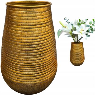 Skandi.pl WAZON KWIATY BUKIET ZŁOTY LOFTOWY 38cm na tulipany metalowy duży wysoki Skandi.pl WAZON KWIATY BUKIET ZŁOTY LOFTOWY 38cm na tulipany metalowy duży wysoki