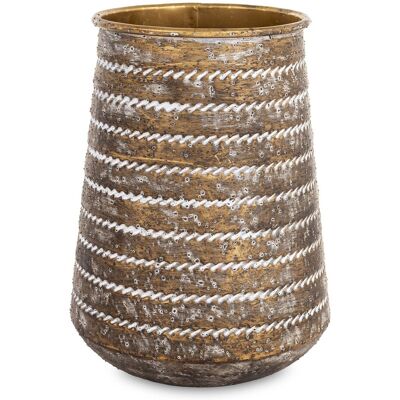 ART Wazon metalowy złoty 29,5x21,5x21,5 cm ART Wazon metalowy złoty 29,5x21,5x21,5 cm