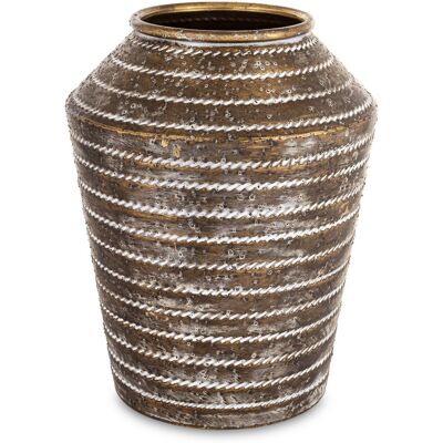 ART Wazon metalowy złoty 38x28x28 cm ART Wazon metalowy złoty 38x28x28 cm