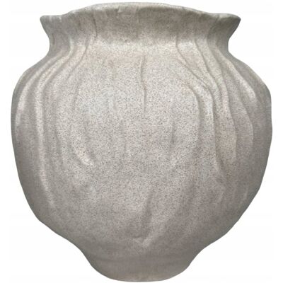 Skandi.pl WAZON NA BUKIET KWIATY KAMIONKOWY DUŻY CERAMICZNY SZARY 23cm DO SALONU Skandi.pl WAZON NA BUKIET KWIATY KAMIONKOWY DUŻY CERAMICZNY SZARY 23cm DO SALONU