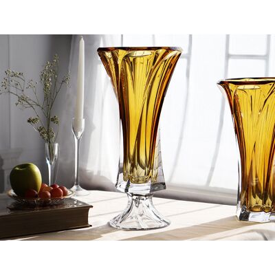 Wazon na nodze 40 cm Bohemia - MOZART AMBER 4SB.MOZA.518768 Wazon na nodze 40 cm Bohemia - MOZART AMBER 4SB.MOZA.518768