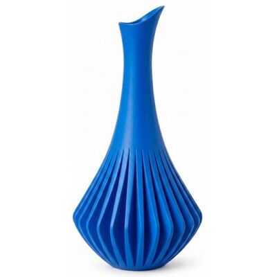 numioo Wazon niebieski z pionową strukturą elegancka dekoracja domu numioo Wazon niebieski z pionową strukturą elegancka dekoracja domu