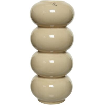 Zielona Fabryka Wazon ozdobny kremowy 16x36.5cm ceramika połysk Zielona Fabryka Wazon ozdobny kremowy 16x36.5cm ceramika połysk
