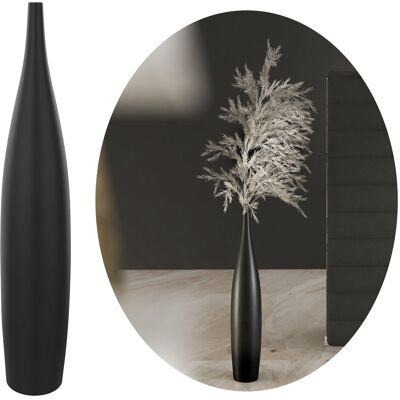 Inny producent Wazon Podłogowy Czarny Wysoki Ceramiczny Sevilla - 70cm Matowy Inny producent Wazon Podłogowy Czarny Wysoki Ceramiczny Sevilla - 70cm Matowy