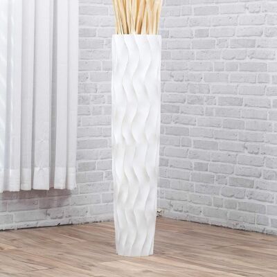 Inny producent Wazon Podłogowy Drewniany Dekoracyjny Wysoki Elegancki Stylowy Biały 85 cm Inny producent Wazon Podłogowy Drewniany Dekoracyjny Wysoki Elegancki Stylowy Biały 85 cm