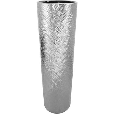 Inny producent Wazon Podłogowy Duży Ceramiczny Flakon Na Kwiaty Gałązki Srebrny 45 Cm Inny producent Wazon Podłogowy Duży Ceramiczny Flakon Na Kwiaty Gałązki Srebrny 45 Cm