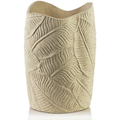 Wazon poliresin MONDEX MANON 15x15x25 cm beżowy 1 szt. Wazon poliresin MONDEX MANON 15x15x25 cm beżowy 1 szt.